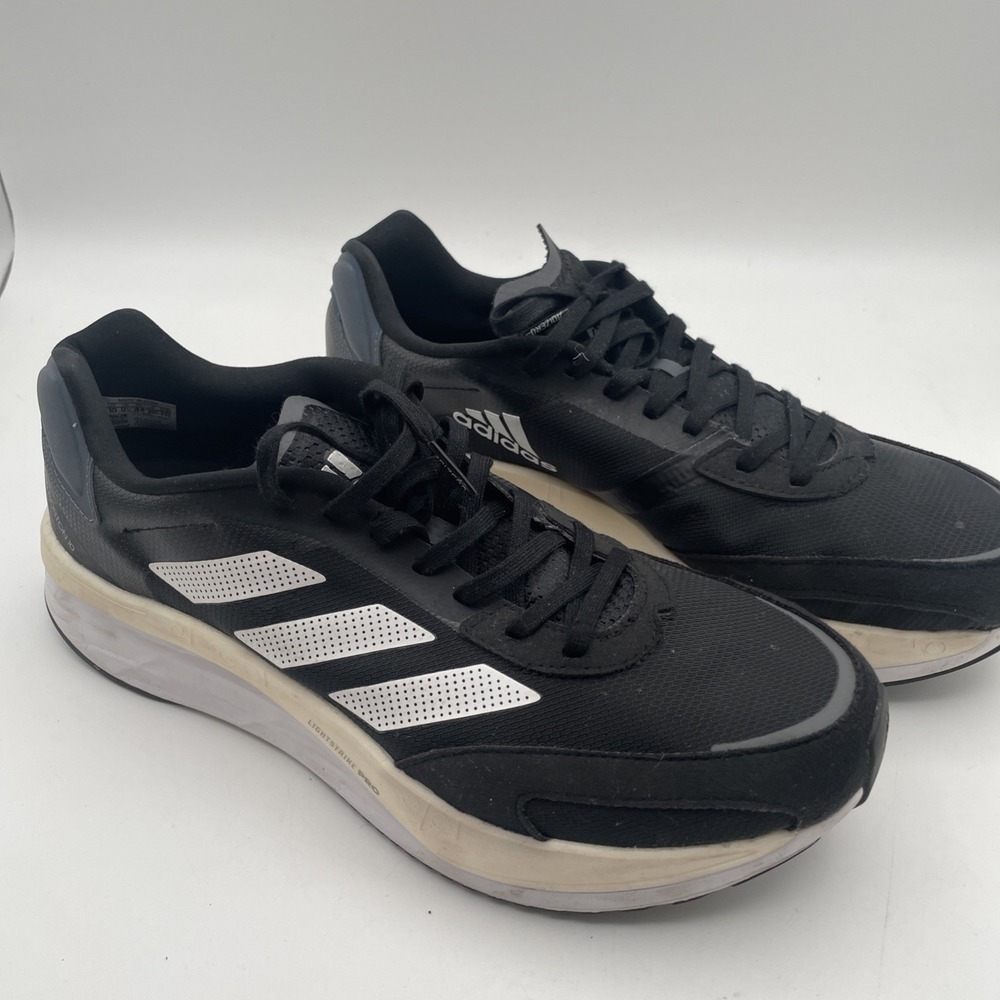 Adidas Adizero  Boston 10‎ LightStrike Pro Black Running Shoes Mens Size 10